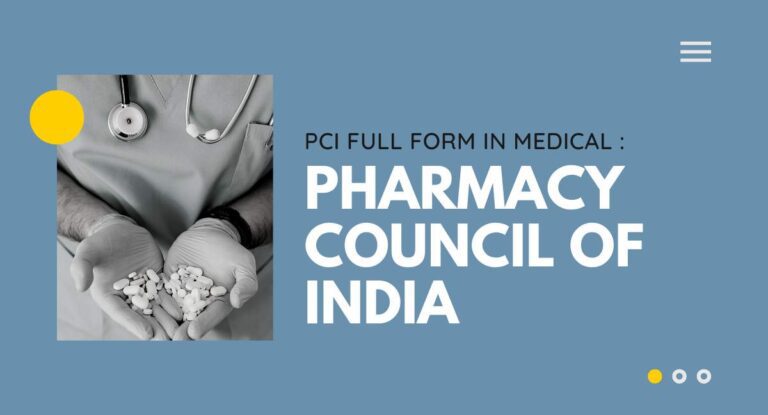 PCI Full Form In Medical